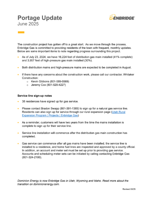 Enbridge update